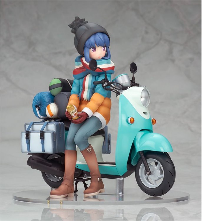 Yuru Camp - 1/10 Rin Shima With Scooter PVC Figure - Click Image to Close