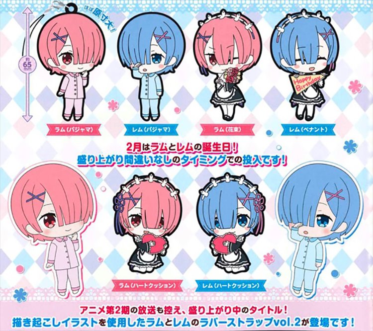 Re:Zero - Rem and Ram Rubber Strap Vol. 2 Set of 6