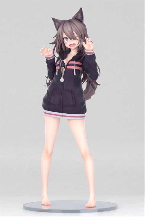 Syugao Original Illustration - 1/7 Hoodie Wolf Girl PVC Figure - Click Image to Close