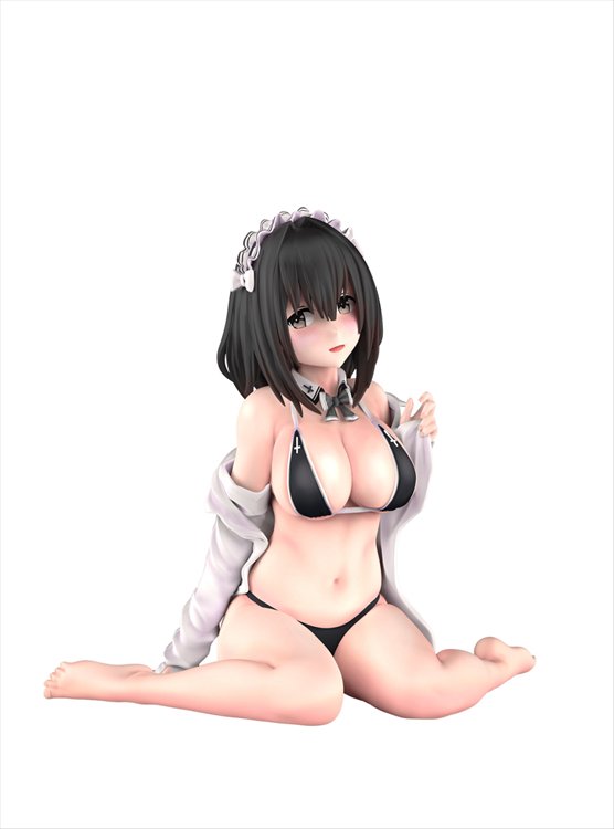 Original Character - Maid Black Bikini Chan PVC Figure - Click Image to Close