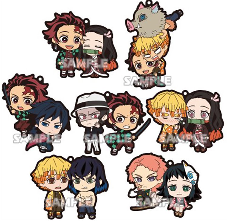 Demon Slayer - Duo Rubber Strap Re-release SINGLE BLIND BOX - Click Image to Close