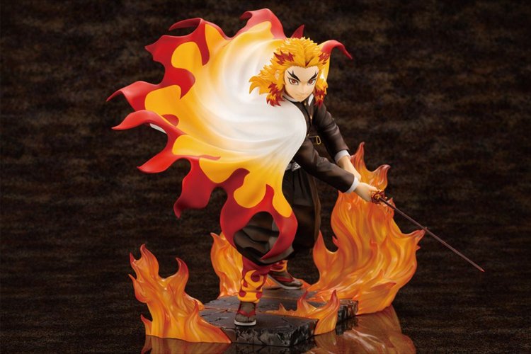 Demon Slayer - 1/8 Kyojuro Rengoku ARTFX J PVC Figure - Click Image to Close