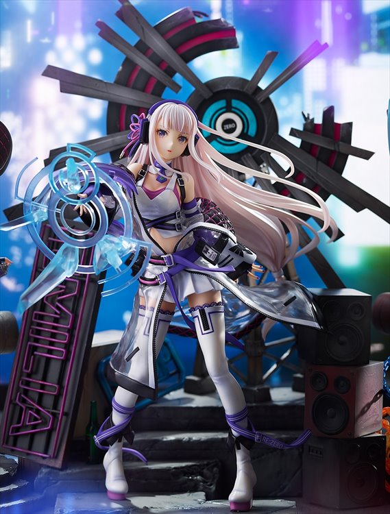 Re:Zero - 1/7 Emilia Neon City Ver. PVC Figure - Click Image to Close