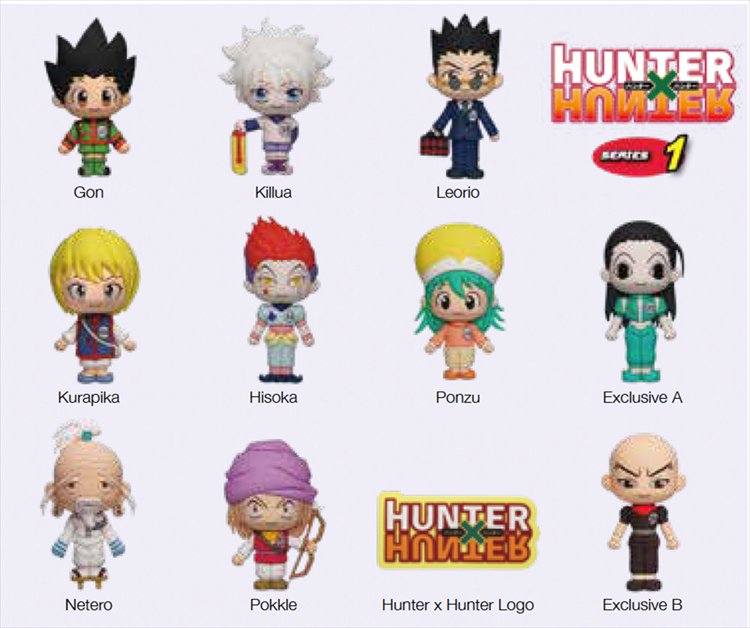 Hunter x Hunter - 3D Foam Collectible Bag Clip SINGLE BLIND BOX - Click Image to Close