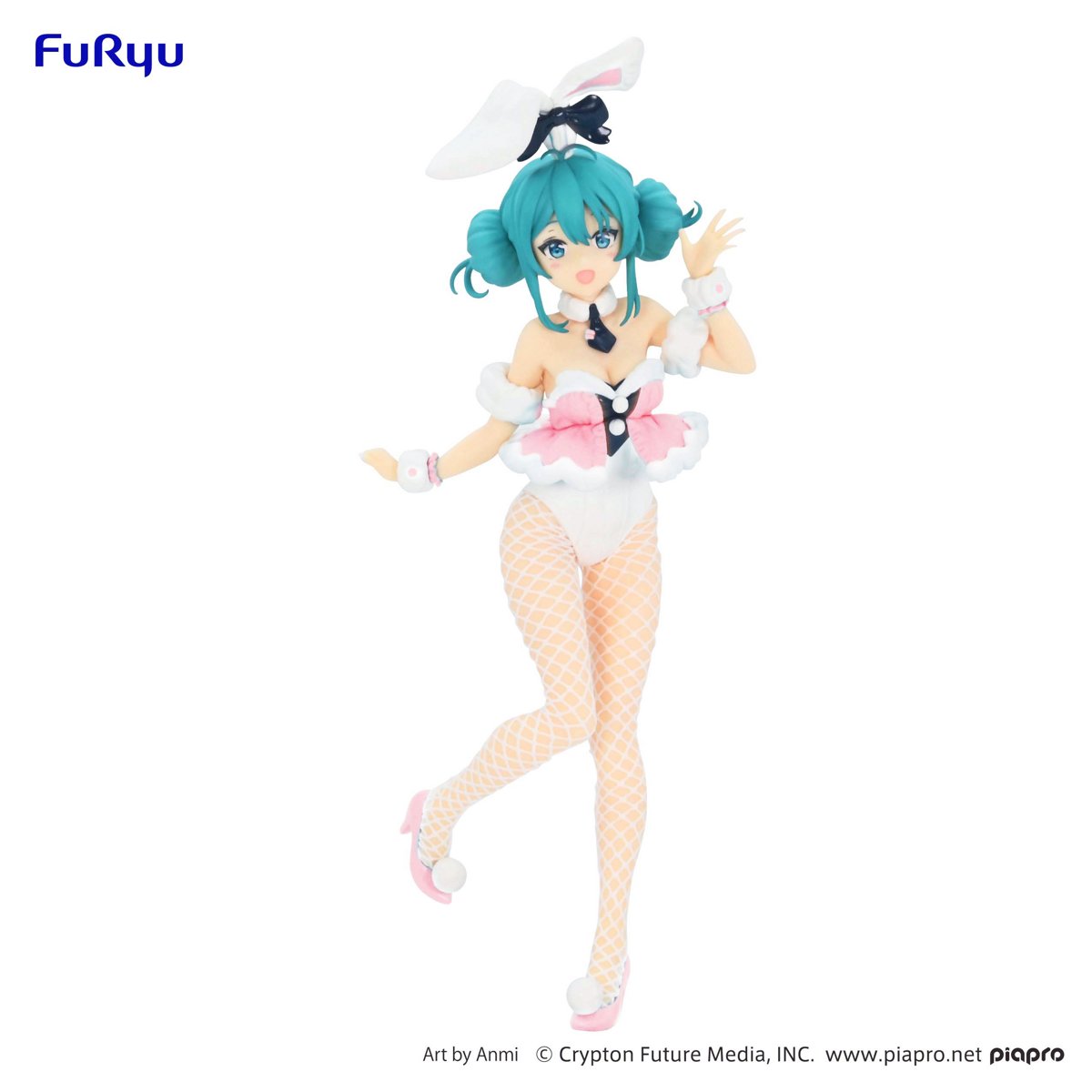 Vocaloid - Hatsune Miku White Rabbit Ver. Bicute Bunnies Figure - Click Image to Close