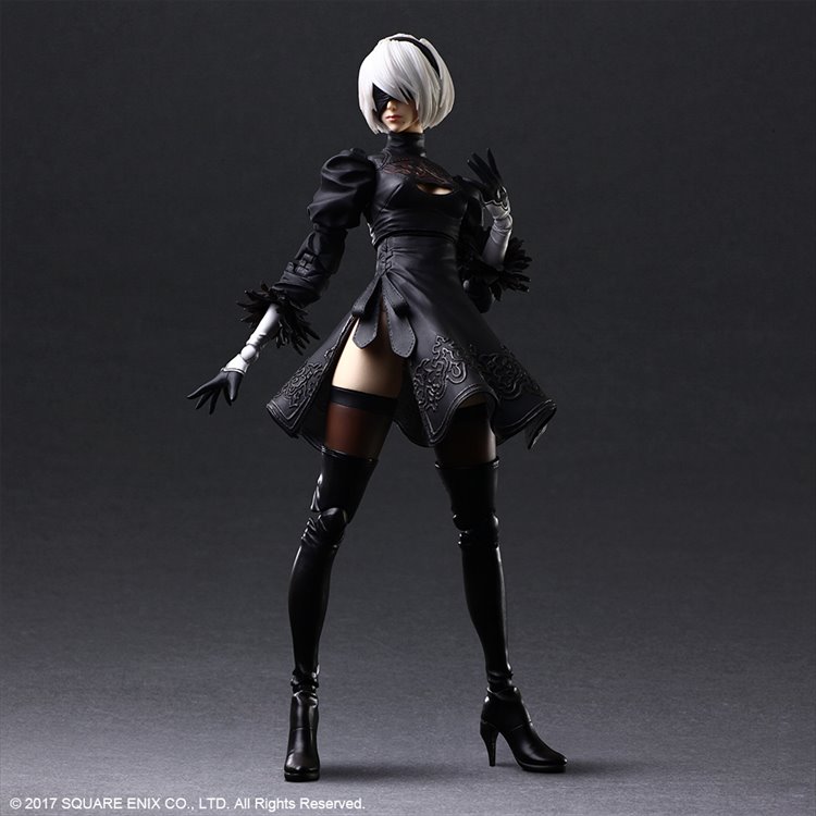 Nier Automata - 2B Play Arts Kai Action Deluxe Ver. Figure - Click Image to Close