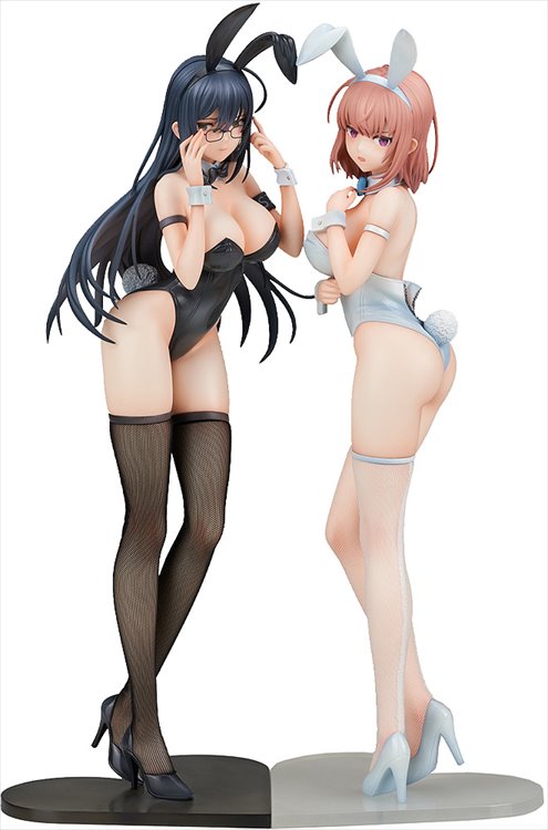 Ikomochi Original Character - 1/6 Black Bunny Aoi And White Bunny Natsume 2 Figure Set PVC Figure
