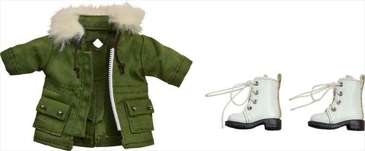 Nendoroid Doll - Doll Warm Clothing Set Boots & Mod Coat (khaki Green)