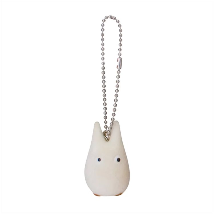 Totoro - White Totoro Sekiguchi Flocked Key Chain - Click Image to Close