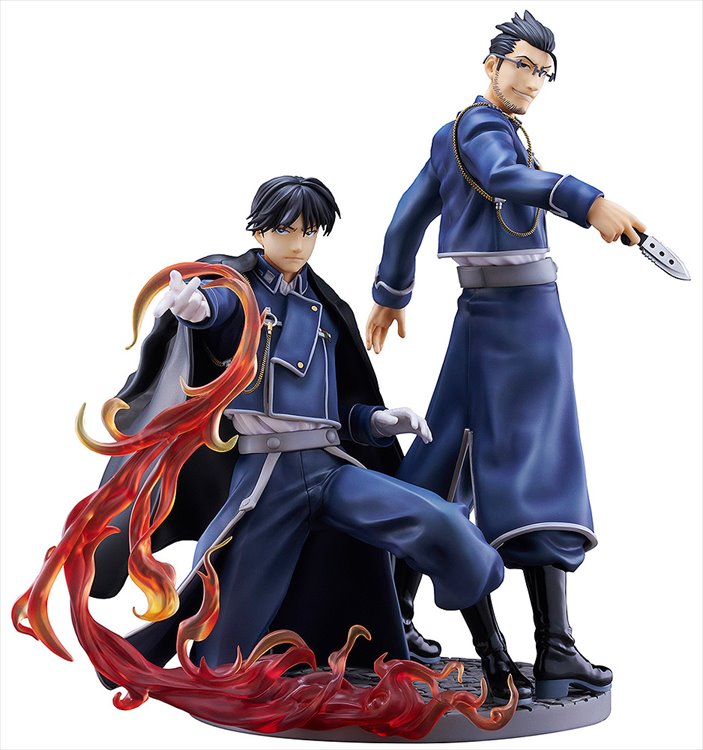 Fullmetal Alchemist Brotherhood - Roy Mustang and Maes Hughes Figure - Click Image to Close
