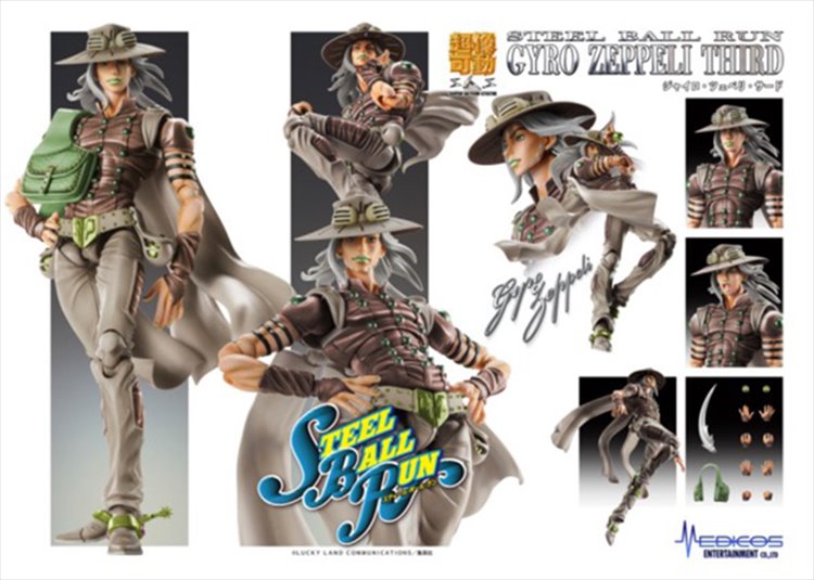 Jojo Bizarres Adventures Part VII - Gyro Zepelli Super Action Statue