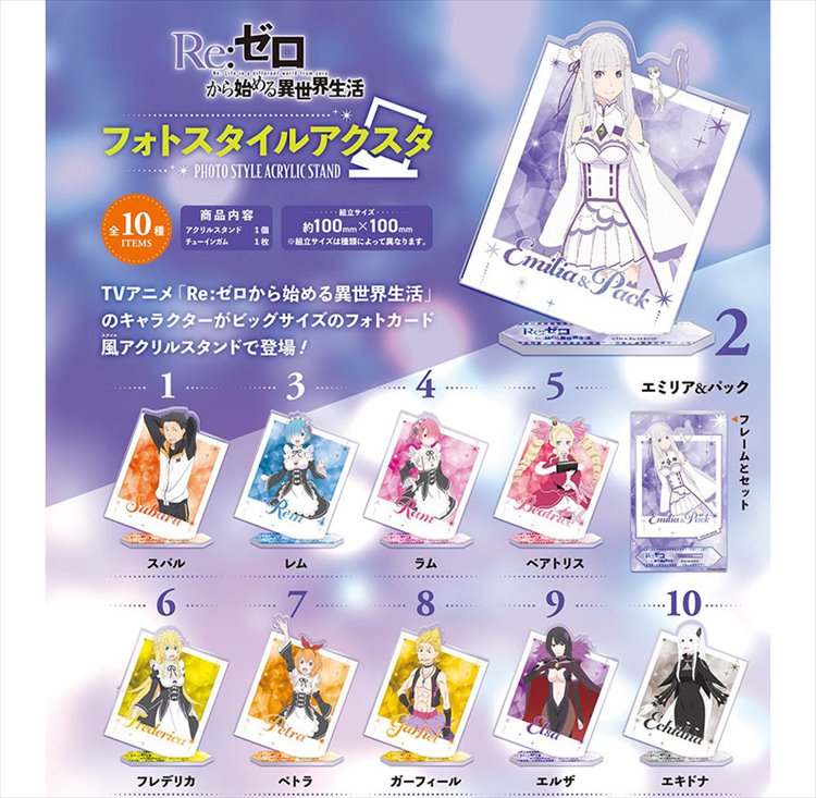 Re:Zero - Photo Style Acrylic Stand SINGLE BLIND BOX