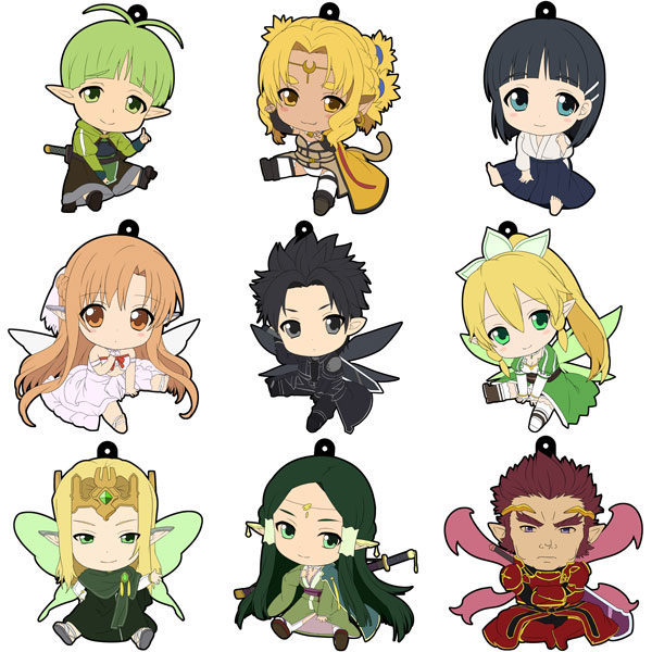 Sword Art Online - Petanko Rubber TradingStrap Fairy Dance Arc Box Set of 10 - Click Image to Close