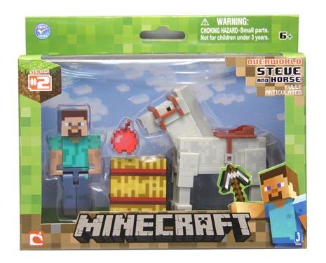 Minecraft - Steve with White Horse - Click Image to Close