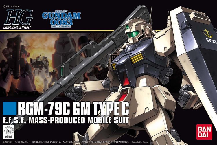 Gundam HGUC - 1/144 HG RGM-79C GM Type C Model Kit - Click Image to Close