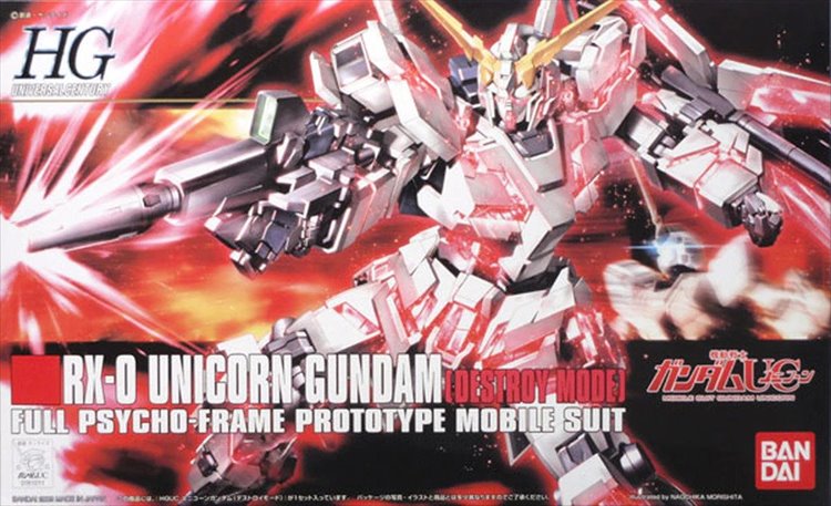 Gundam - 1/144 HGUC RX-0 Unicorn Gundam Destroy Model Model Kit - Click Image to Close
