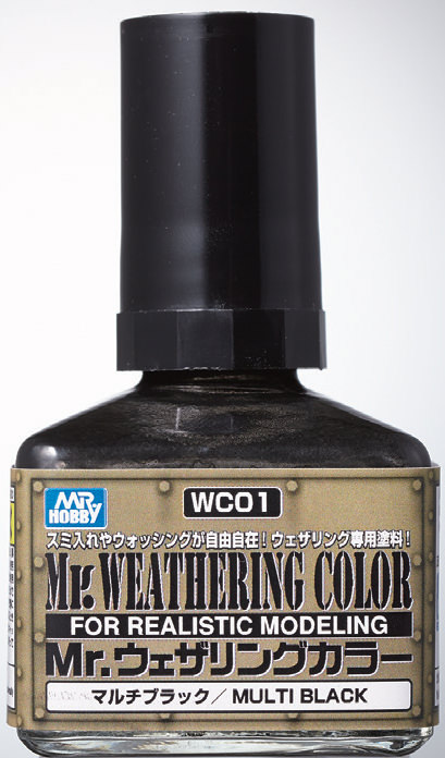 Mr Hobby - Mr Weathering Color Multi Black WC01 40ml - Click Image to Close