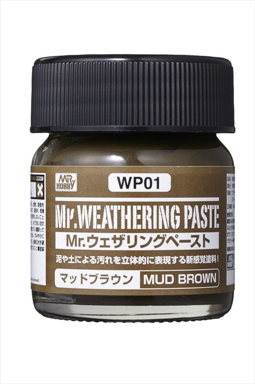 Mr Hobby - Mr Weathing Pastel Mud Brown WP01 40ml - Click Image to Close