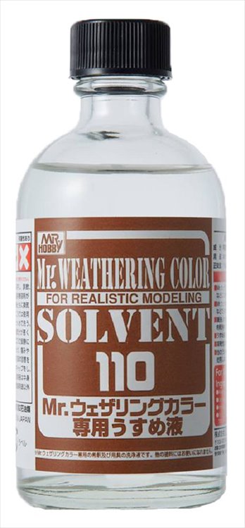 Mr Hobby - Mr Weathering Color Solvent 110 ml - Click Image to Close
