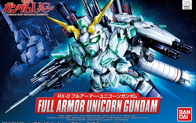 Gundam - SD Full Armor Unicorn Gundam Model Kit - Click Image to Close