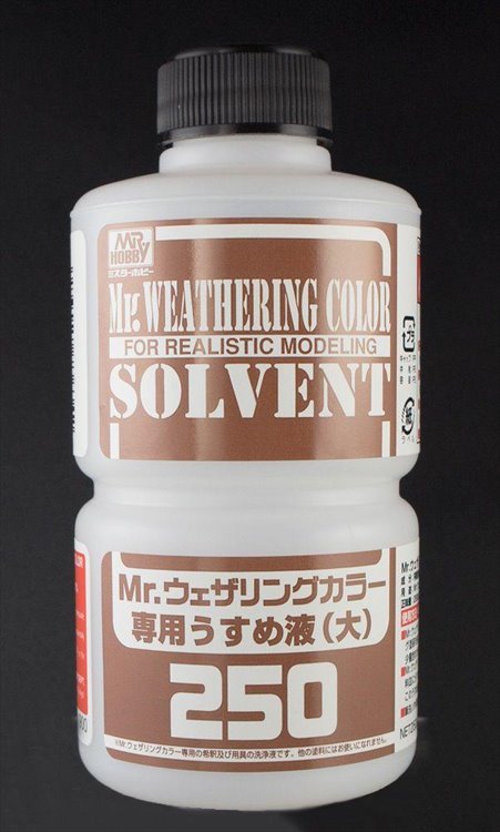 Mr Hobby - Mr Weathering Color Solvent 250 ml - Click Image to Close