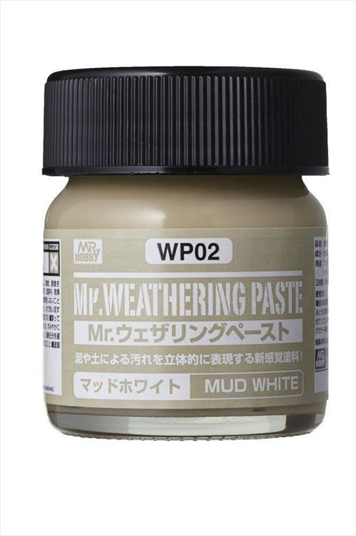 Mr Hobby - Mr Weathing Pastel Mud White WP02 40ml - Click Image to Close