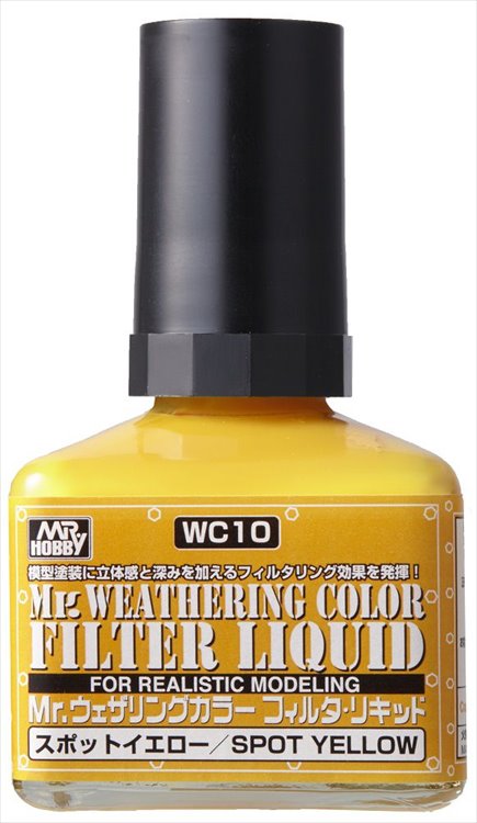 Mr Hobby - Mr Weathering Color Filter Liquid Yellow WC10 40ml