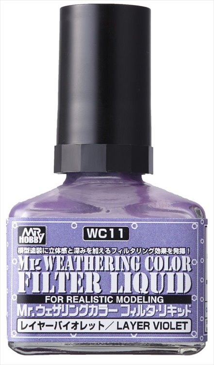 Mr Hobby - Mr Weathering Color Filter Liquid Violet WC11 40ml - Click Image to Close
