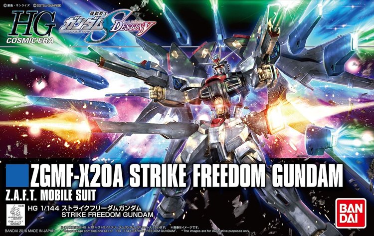 Gundam Seed - 1/144 HG ZFMG-X20A Strike Freedom Gundam Model Kit - Click Image to Close