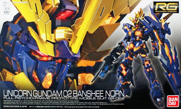 Gundam UC - 1/144 RG Unicorn 02 Gundam Banshee Norn Model Kit