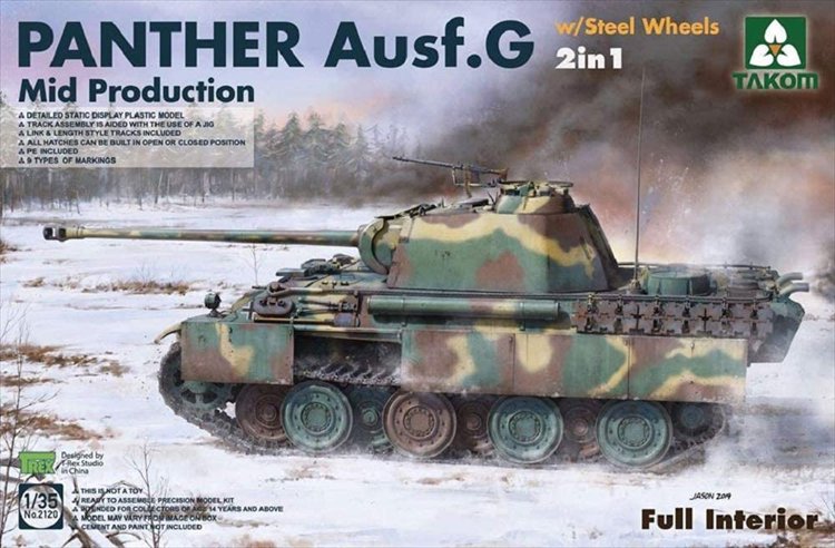 Takom - 1/35 Panther Ausf.G Mid production with Steel Wheels