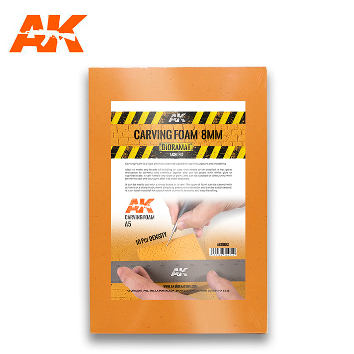 AK Interactive - Carving Foam 8mm A5 Size