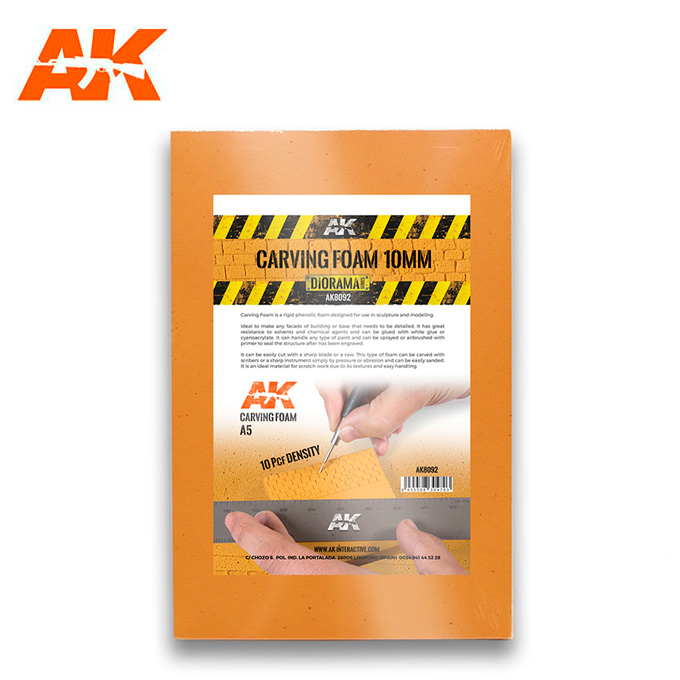 AK Interactive - Carving Foam 10mm A5 Size - Click Image to Close