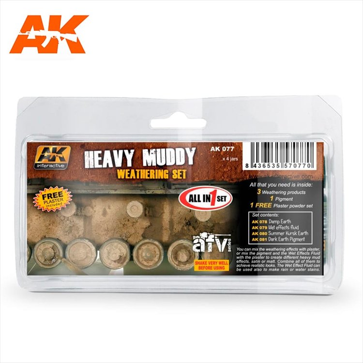 AK Interactive - Heavy Muddy Weathering Set - Click Image to Close