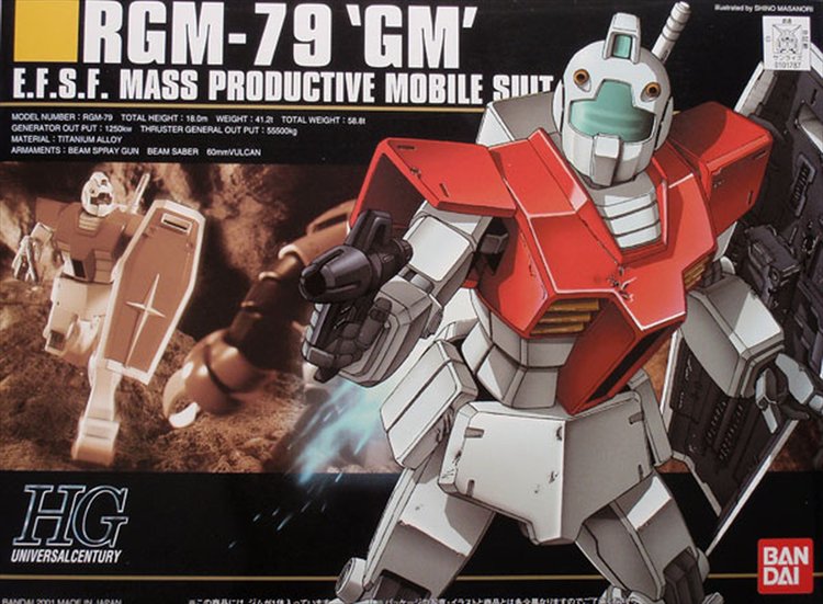 Gundam - 1/144 HGUC RGM-79 GM Mass Production Type Model Kit - Click Image to Close