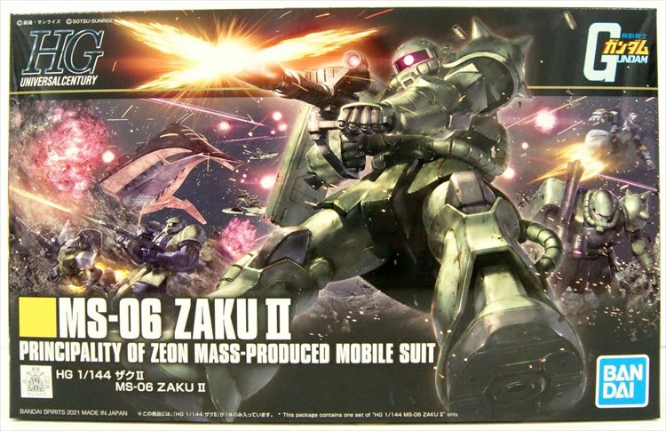 Gundam - 1/144 HGUC Zaku II Model Kit - Click Image to Close