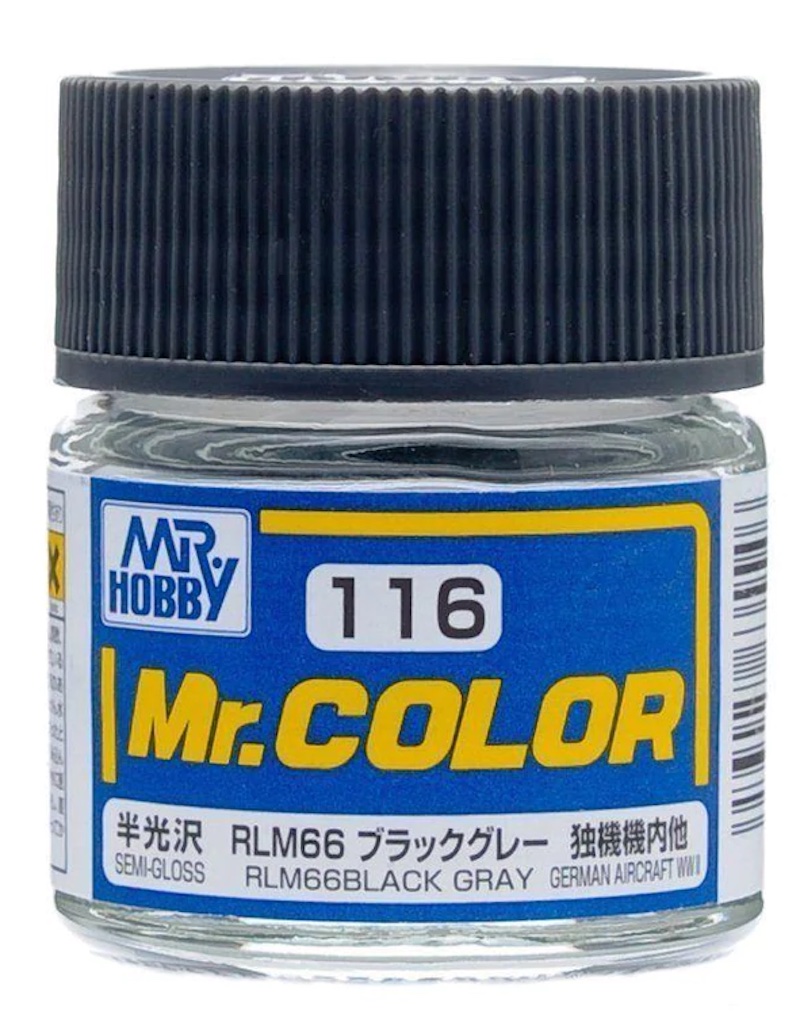 Mr Color - C116 Semi Gloss RLM66 Black Gray 10ml - Click Image to Close