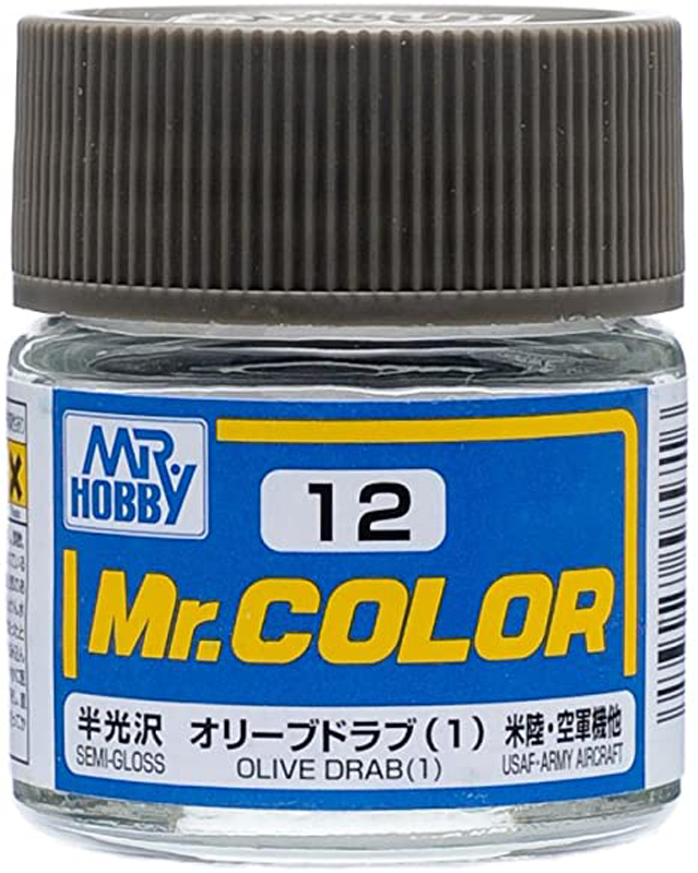 Mr Color - C12 Semi-Gloss Olive Drab (1) 10ml