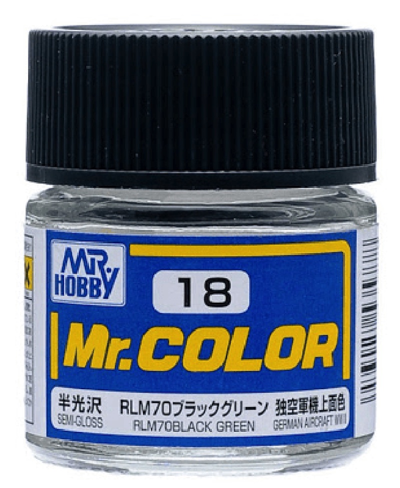 Mr Color - C18 Semi-Gloss RLM70 Black Green 10ml - Click Image to Close