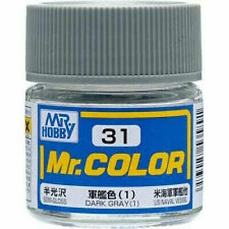 Mr Color - C31 Semi-Gloss Dark Gray (1) 10ml - Click Image to Close