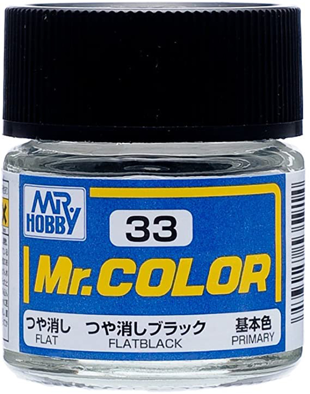 Mr Color - C33 Flat Black 10ml - Click Image to Close