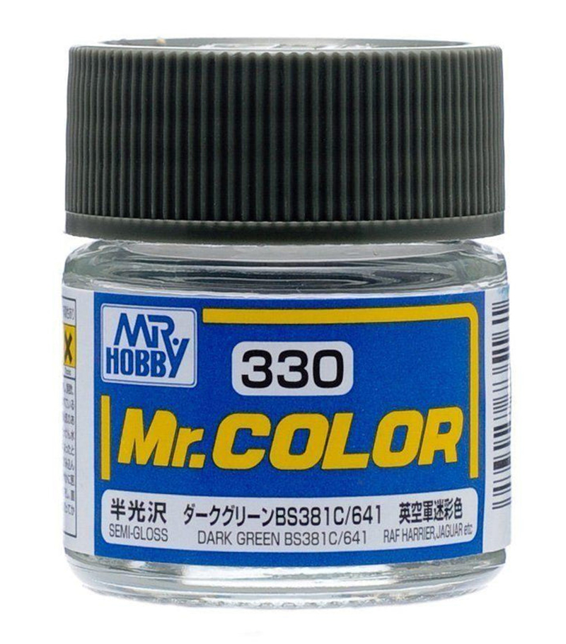 Mr Color - C330 Semi Gloss Dark Green BS381C 641 10ml - Click Image to Close