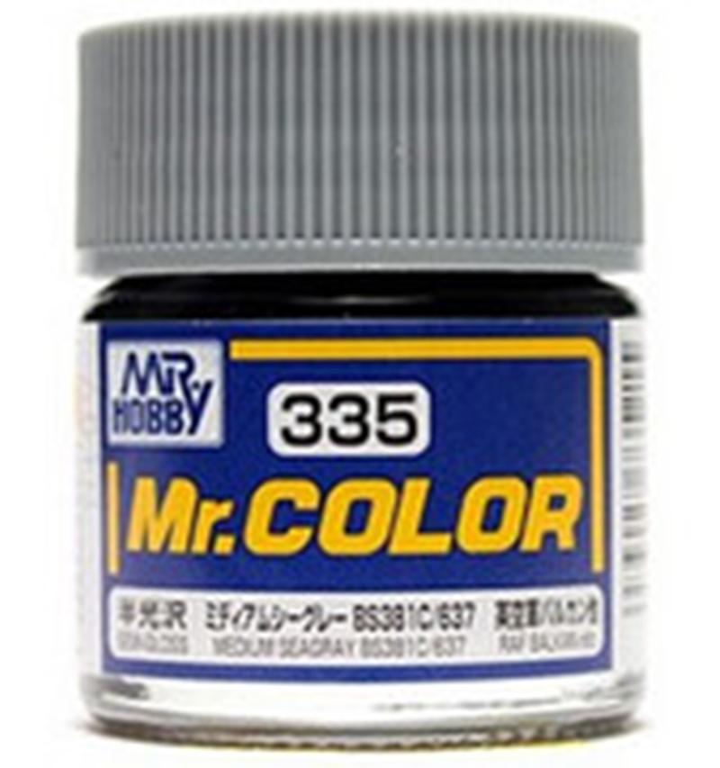 Mr Color - C335 Semi Gloss Medium Seagray BS381C 637 10ml - Click Image to Close