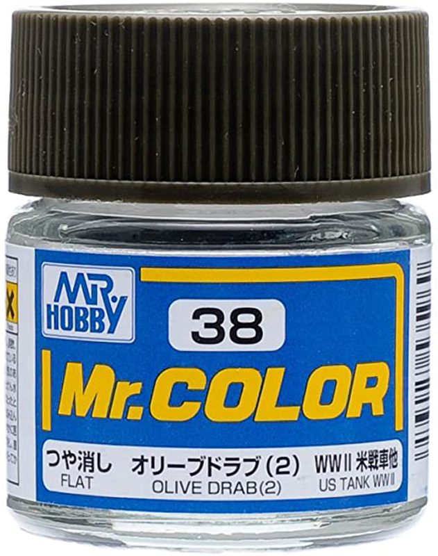 Mr Color - C38 Flat Olive Drab (2) 10ml - Click Image to Close