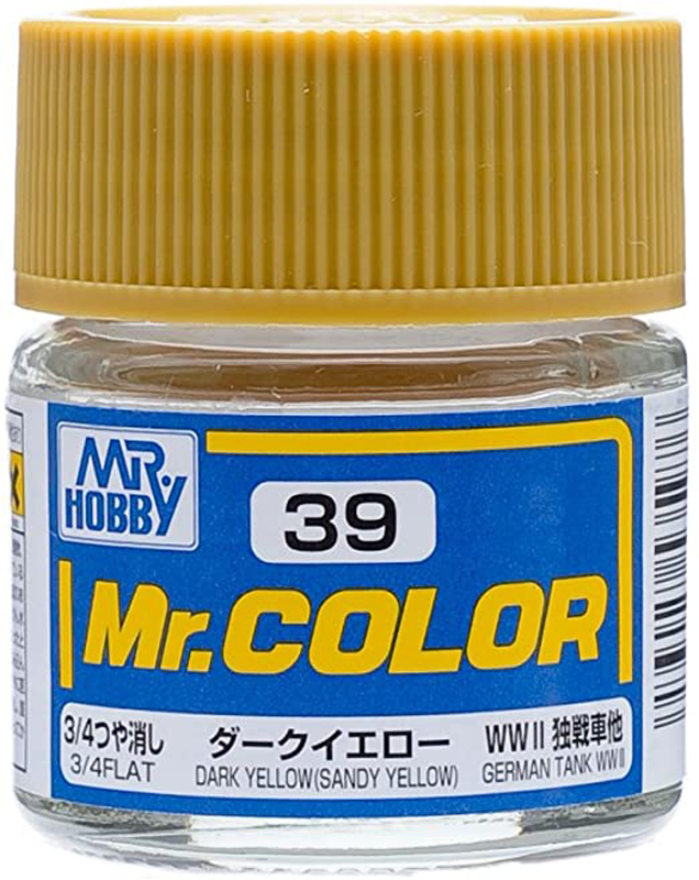 Mr Color - C39 Flat Dark Yellow - Sandy Yellow 10ml - Click Image to Close