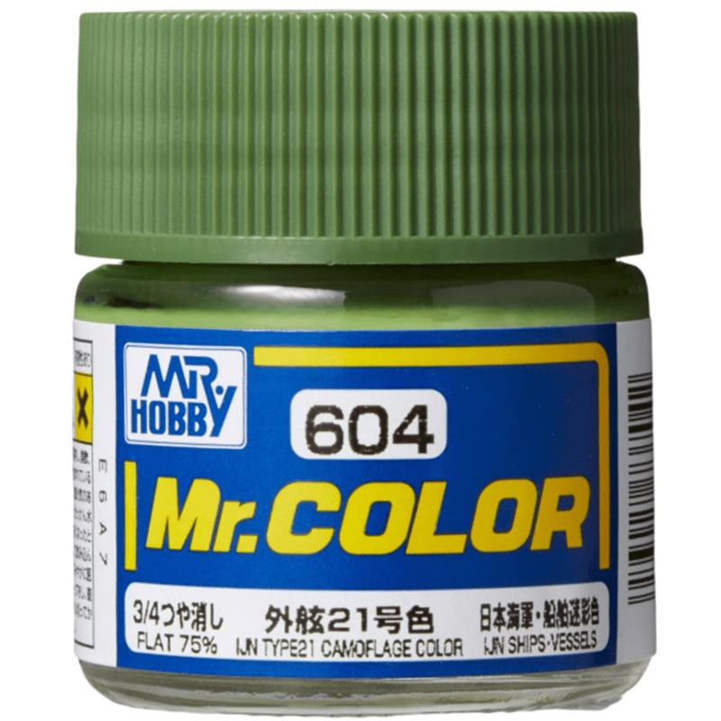 Mr Color - C604 75% Flat IJN Type 21 Green Camo Color 10ml - Click Image to Close