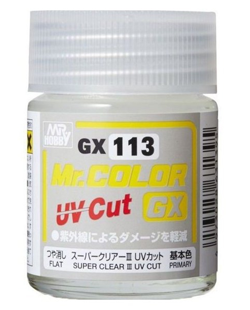 Mr Color - GX113 GX Super Clear III UV Cut Flat 18ml