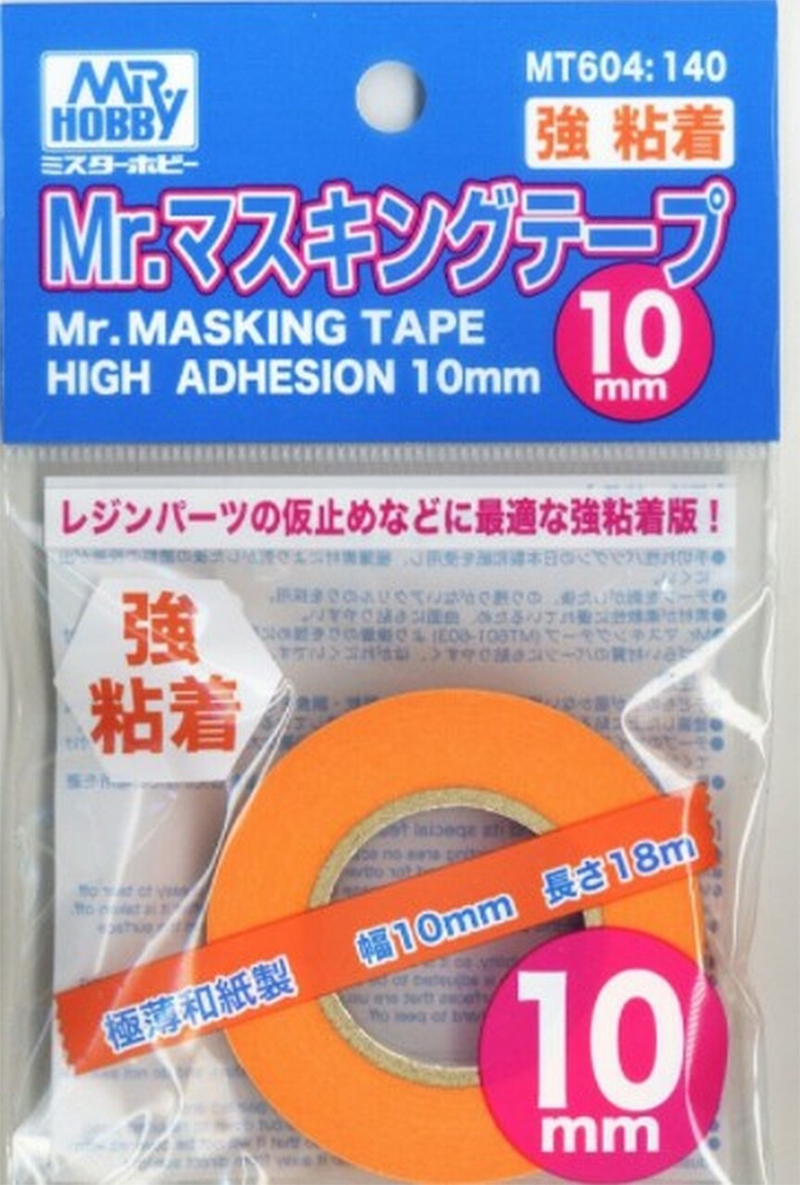 Mr Hobby - MT604 Mr. Masking Tape Strong Hold 10mm - Click Image to Close