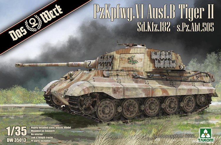 Das Wek - 1/35 Pxkpfwg. VI Ausf. B Tiger II Sd. Kfz.182 Model Kit - Click Image to Close