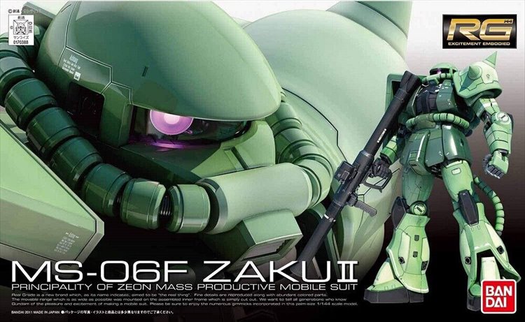Gundam - 1/144 RG MS-06F Zaku II Model Kit